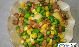 好吃的青豆玉米瘦肉丁的做法