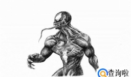 如何画毒液（蜘蛛侠）——加菲的吃货生活