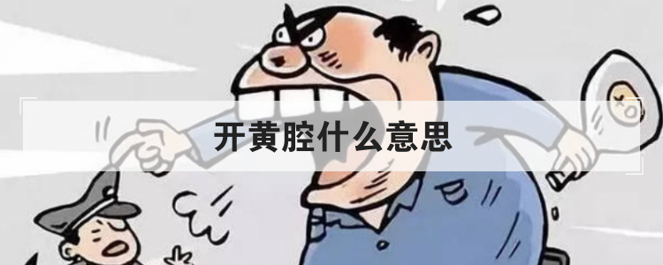 开黄腔什么意思