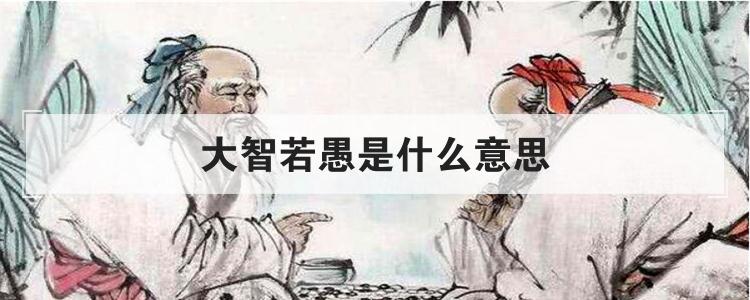 大智若愚是什么意思