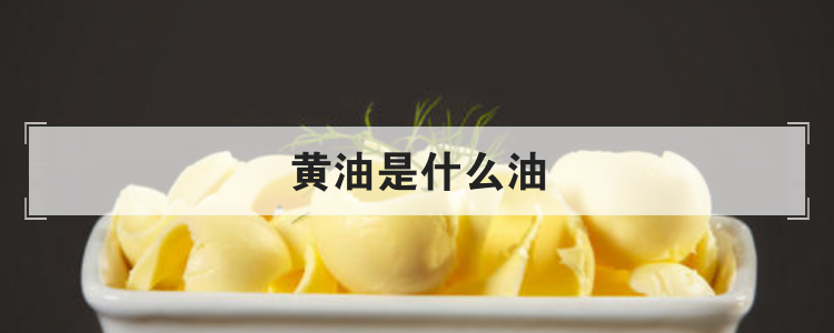 黄油是什么油