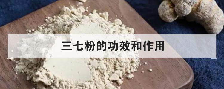 三七粉的功效和作用