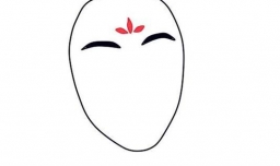 额头上的花怎么画