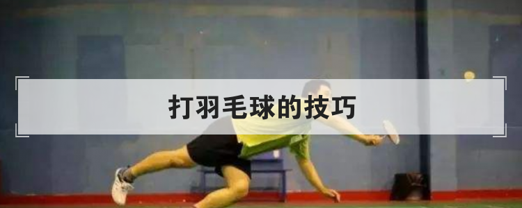 打羽毛球的技巧