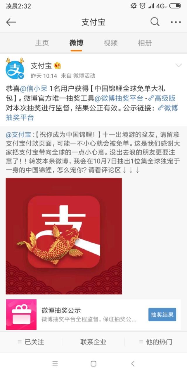 支付宝锦鲤是什么