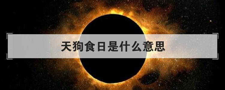 天狗食日是什么意思