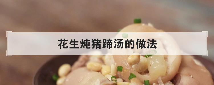 花生炖猪蹄汤的做法