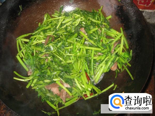 茼蒿炒肉做法