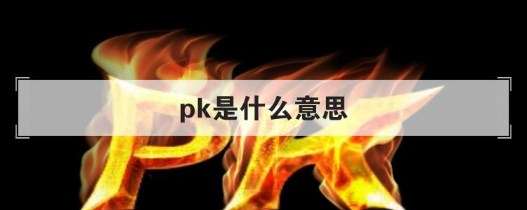 pk是什么意思