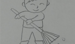 简笔画爱劳动的小朋友是怎么画的