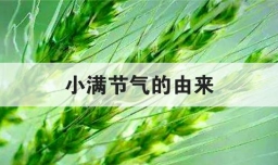 小满节气的由来