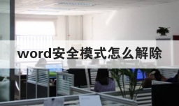 word安全模式怎么解除