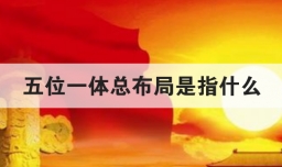 五位一体总布局是指什么