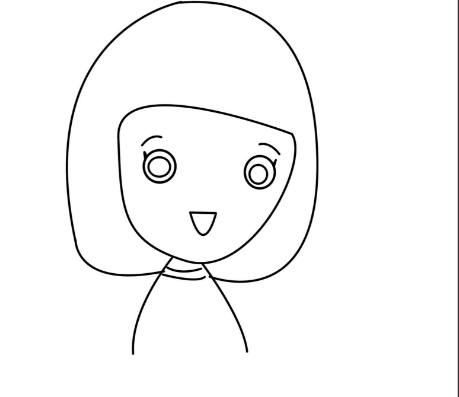 简单好画的萌萌女孩