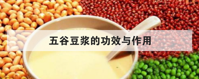 五谷豆浆的功效与作用