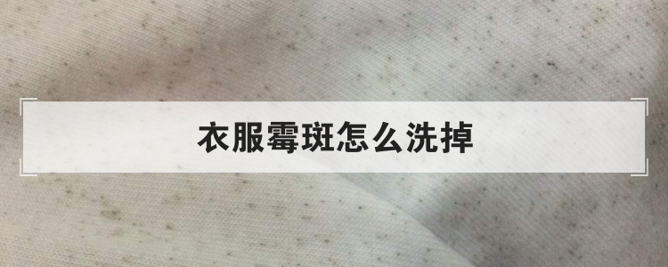 衣服霉斑怎么洗掉