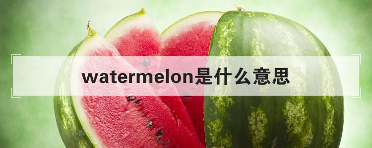 watermelon是什么意思
