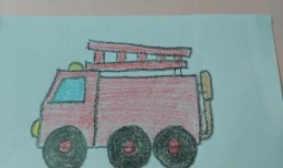 带颜色的消防车简笔画怎么画