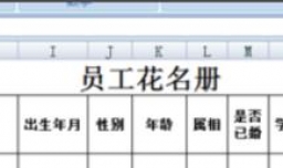 用excel表格快速录入员工花名册 含公式