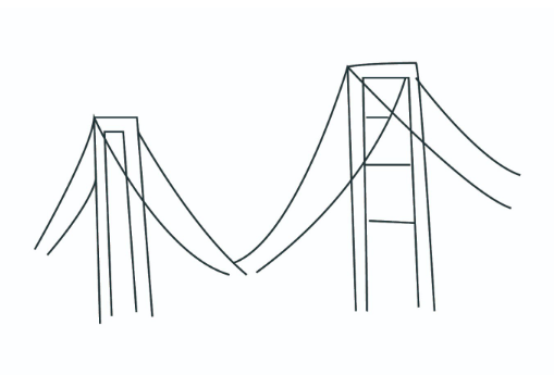 斜拉桥简笔画