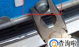 如何使用工具卸下车牌的防盗螺丝