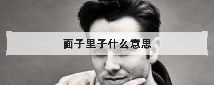 面子里子什么意思