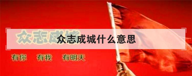 众志成城什么意思