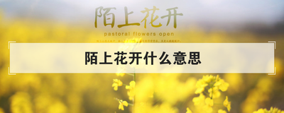陌上花开什么意思