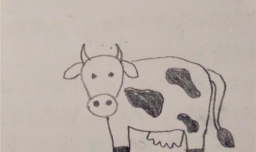 （儿童简笔画）怎么画奶牛