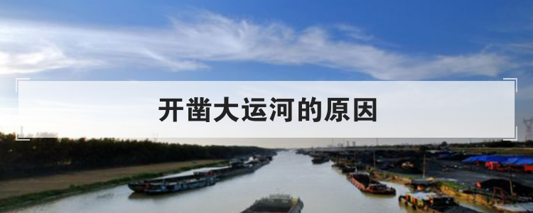 开凿大运河的原因