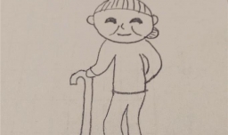 简笔画老奶奶的画法
