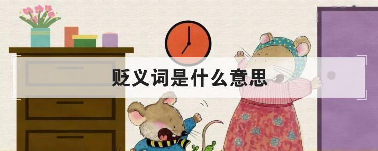 贬义词是什么意思