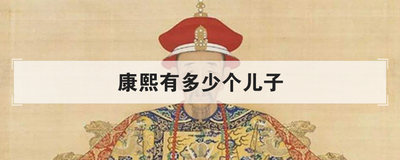 康熙有多少个儿子