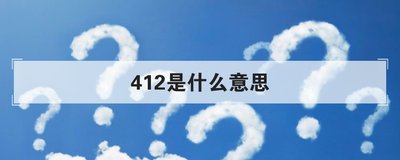 412是什么意思