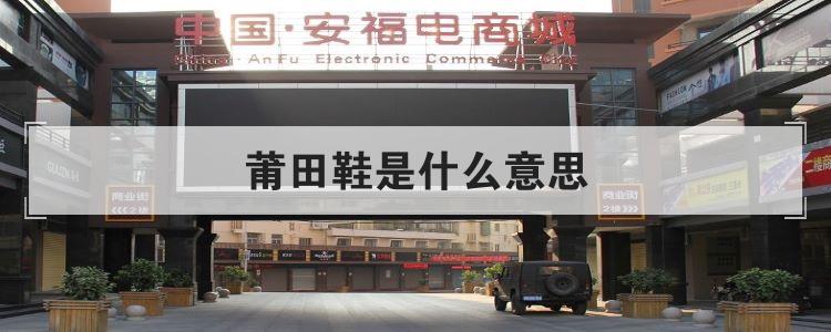 莆田鞋是什么意思