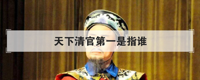 天下清官第一是指谁