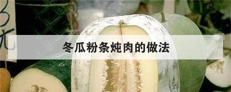 冬瓜粉条炖肉的做法