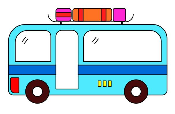 公共汽车简笔画