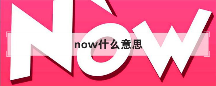 now什么意思