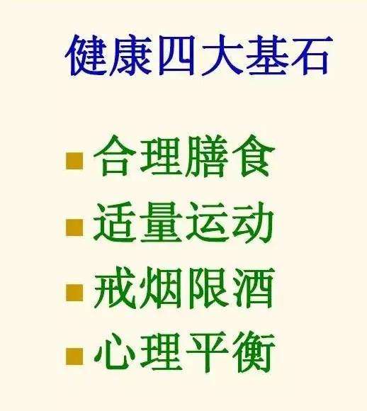 世界卫生组织提出的健康四大基石是