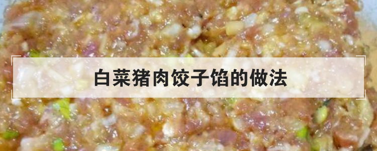 白菜猪肉饺子馅的做法