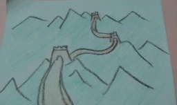 长城彩色简笔画怎么画