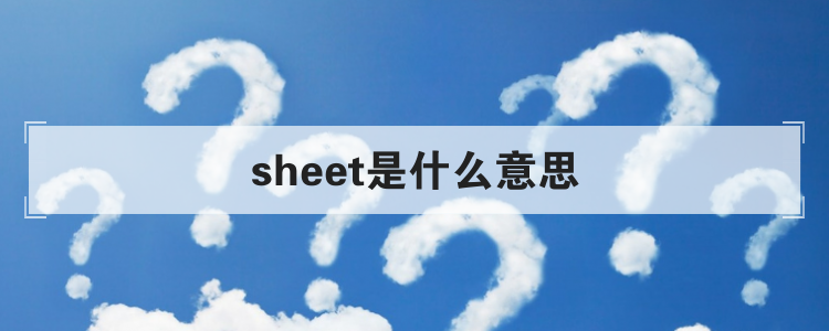 sheet是什么意思