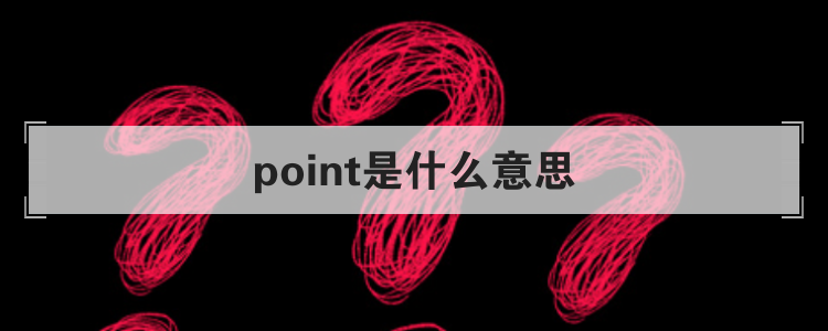 point是什么意思