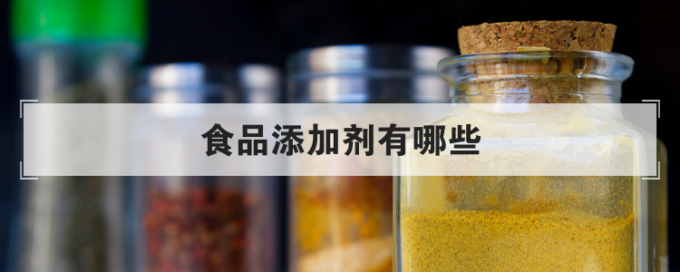 食品添加剂有哪些