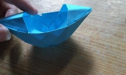 DIY手工折纸帆船的制作