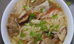 怎样做美味的香菇丸子面？