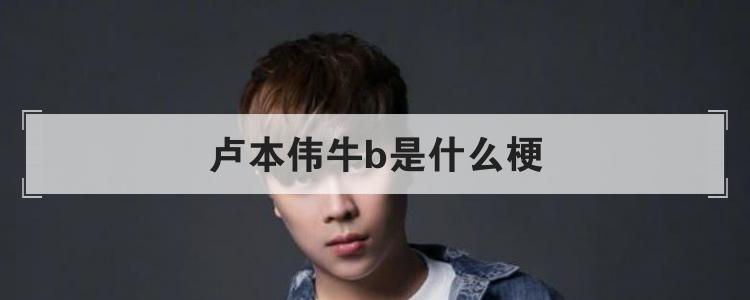 卢本伟牛b是什么梗