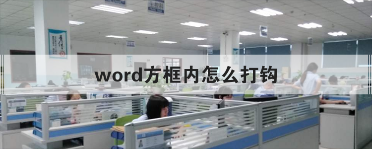 word方框内怎么打钩