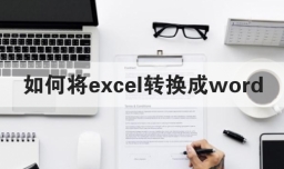 如何将excel转换成word